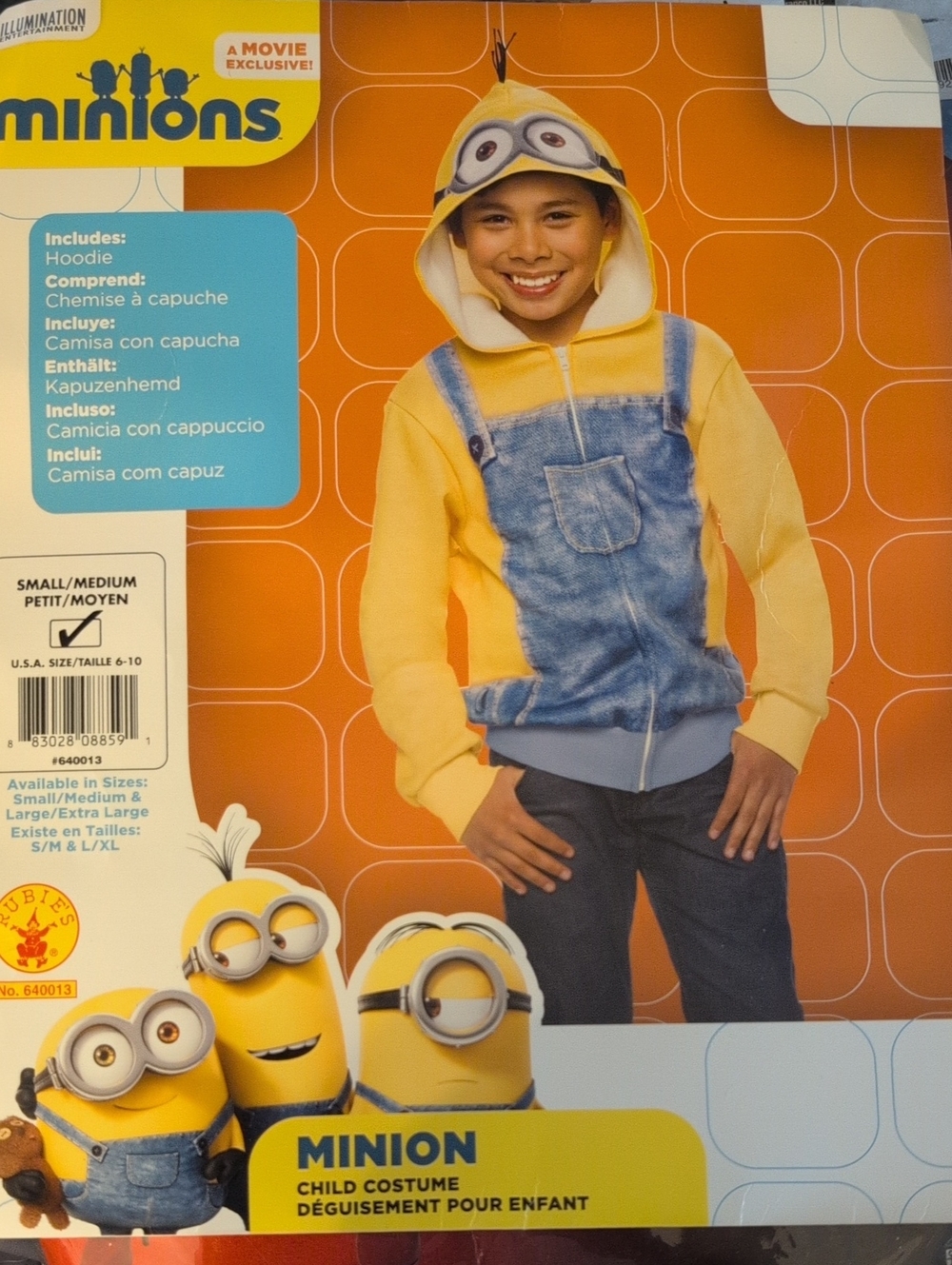 Rubie's Minions Yellow and Blue Hoodie Costume